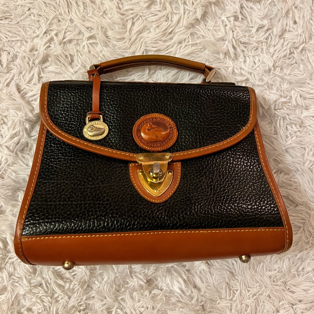 dooney and bourke black leather bag